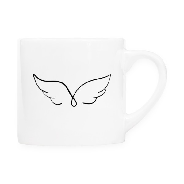 Hrnek espresso (Lungo) s potiskem Andělská křídla