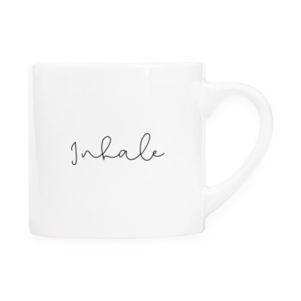 Hrnek espresso (Lungo) s potiskem Inhale - Exhale